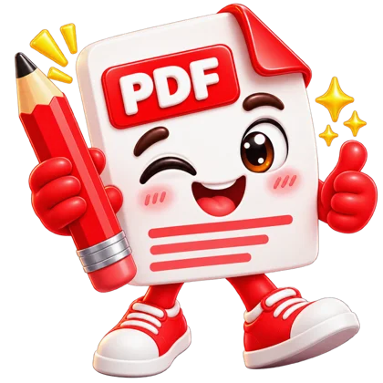 Elite PDF mascot holding a pencil