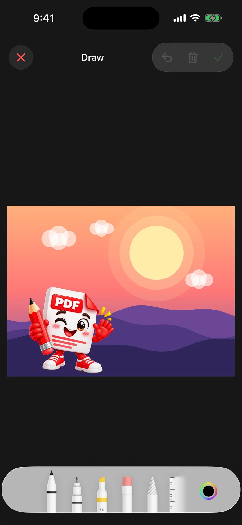 Image editor, Draw tool